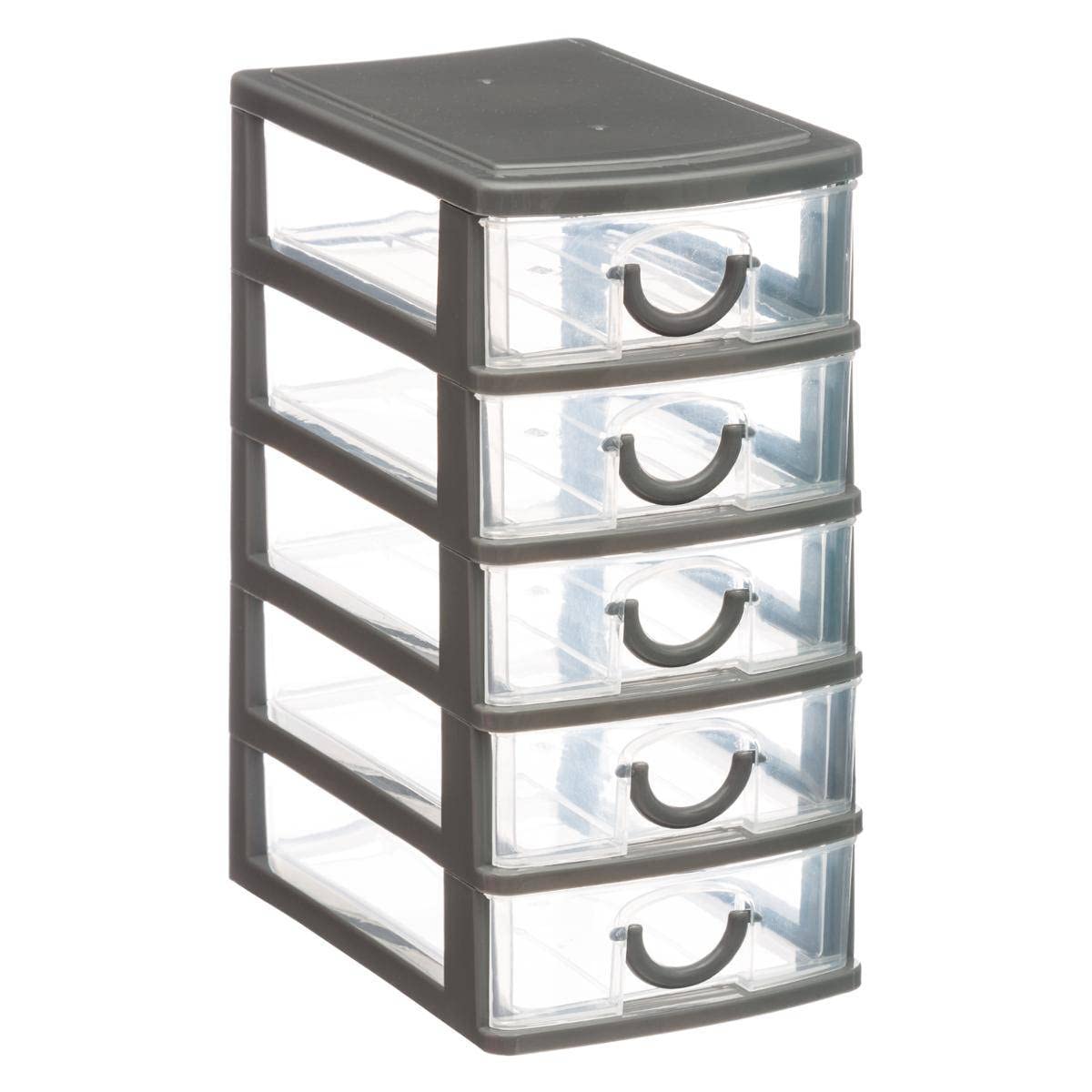 Contenitori 5 cassetti Grigio