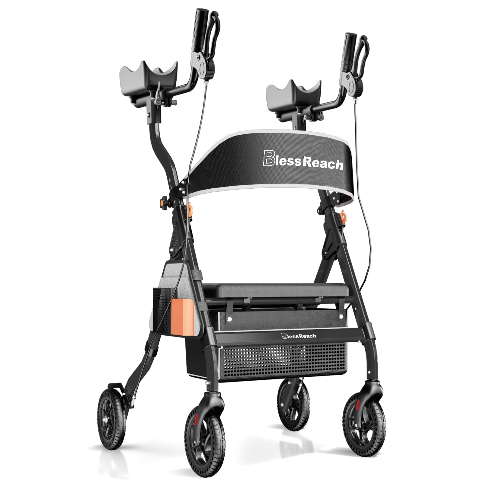 Amazon.com: BlessReach Heavy Duty Upright Rollator Walker for