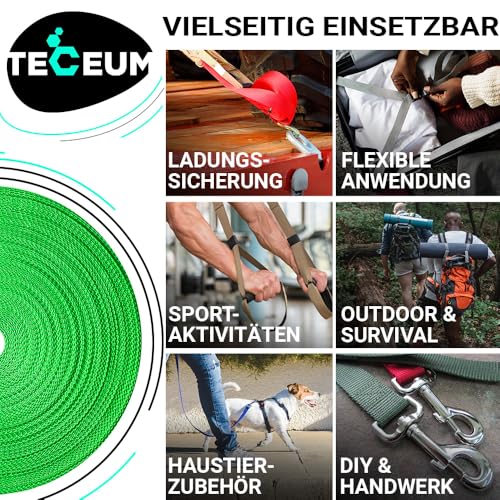 Image of TECEUM 3 /4 inch & 5 /8 inch & 1 inch & 1.5 inch & 2 inch Webbing - 10 25 50 Yards - 40+ Colors - Heavy Duty 1 Inch 1.5 Inch 2 Inch Backpack Straps - Webbing for Outdoors Indoors Crafting DIY