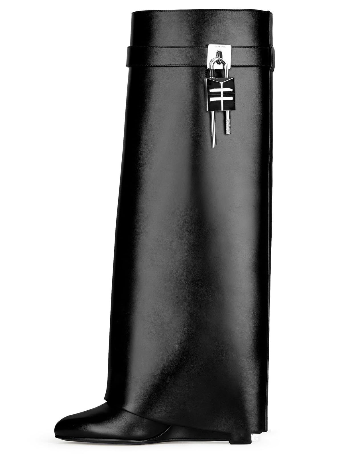 Plate-Forme pour Femmes Bout Rond Talons Hauts sur Le Genou Robe De Soirée D'été Sandale Bottes Hautes,Noir,37 EU