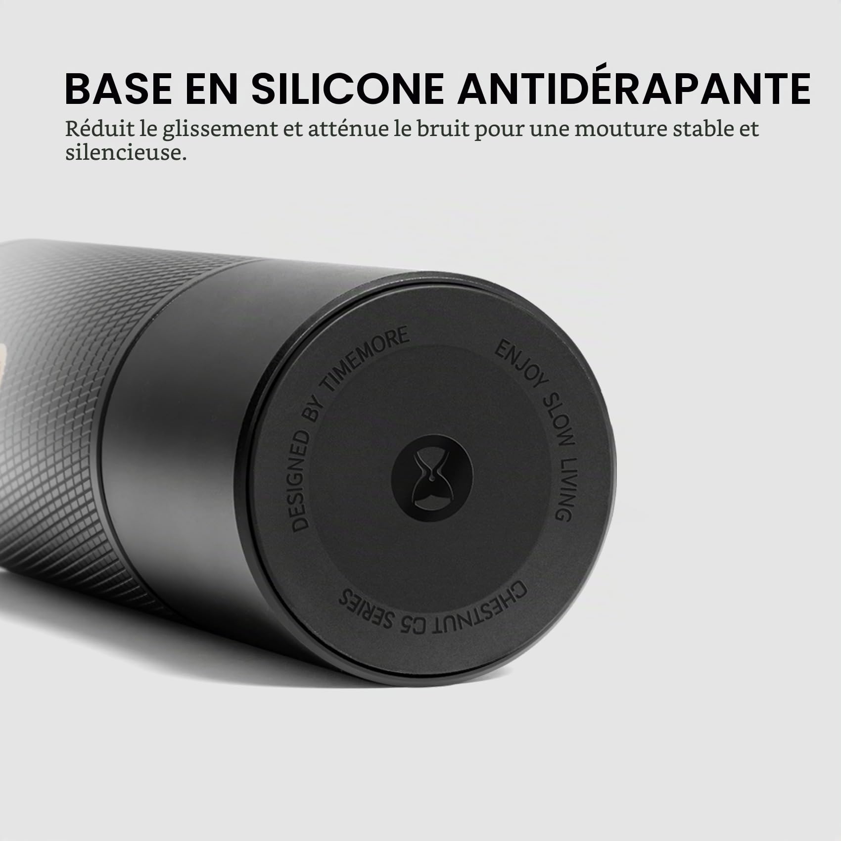 TIMEMORE C5 ESP Pro Moulin à café manuel avec broyeur conique S2C-042-III, réglage de précision de 0,015 mm, moulin manuel portable entièrement en métal pour expresso/presse française/pour over - Noir