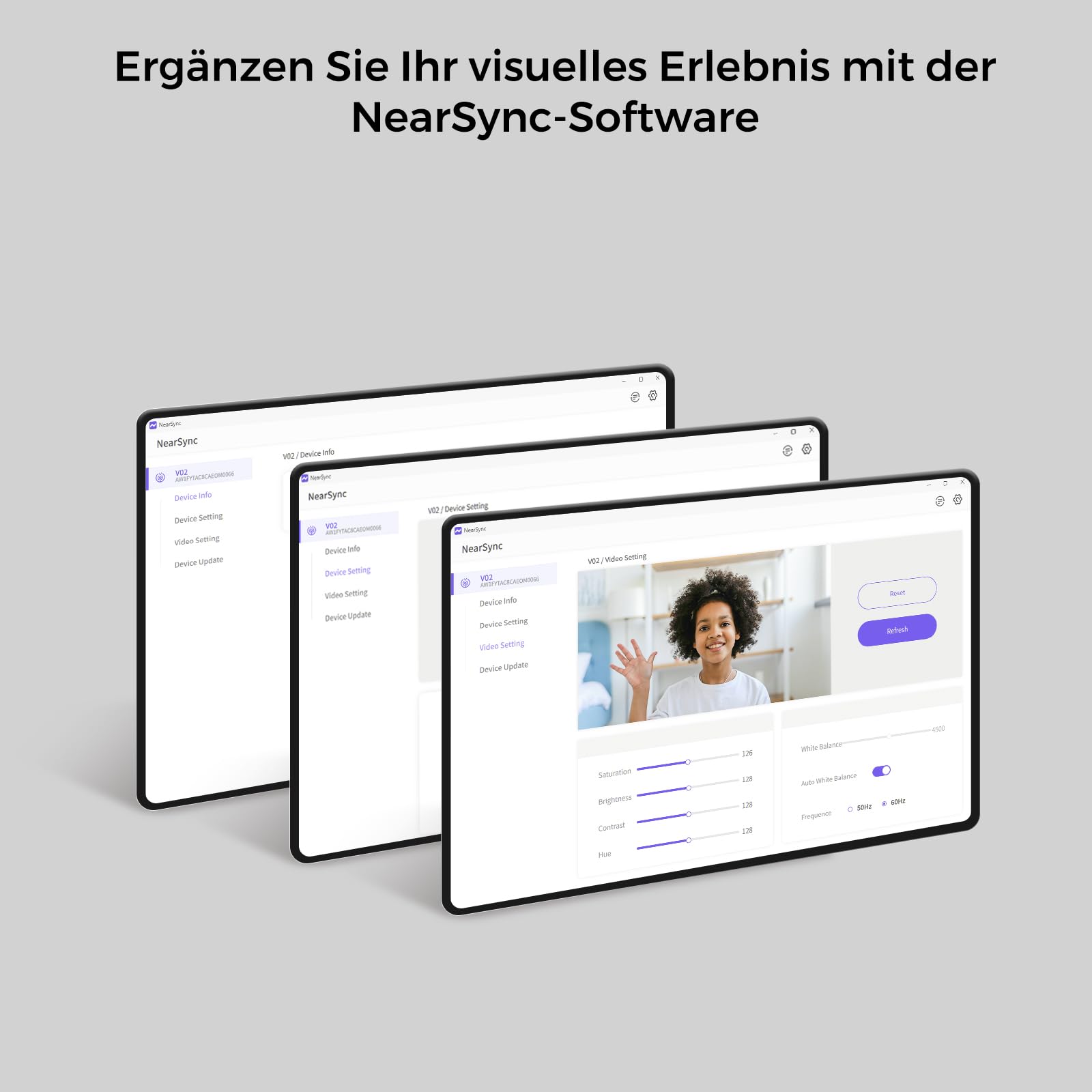 NearStream UHD kamera internetowa 2K z mikrofonem, kamera PC z autofokusem, pole widzenia 90°, port USB, maska, do Skype, FaceTime, Hangouts, PC/Mac/ChromeOS/Android V02
