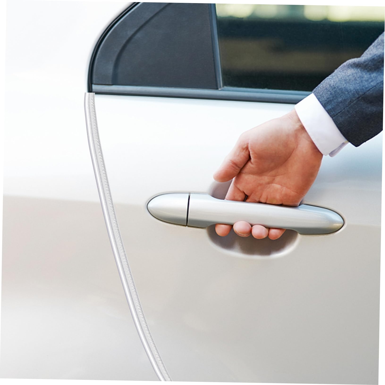 Alipis Protector De Borde De Puerta Tira De Sellado De Brillante para Vehículos Resistente Arañazos para Coches Camiones Y Suvs 5 * 5