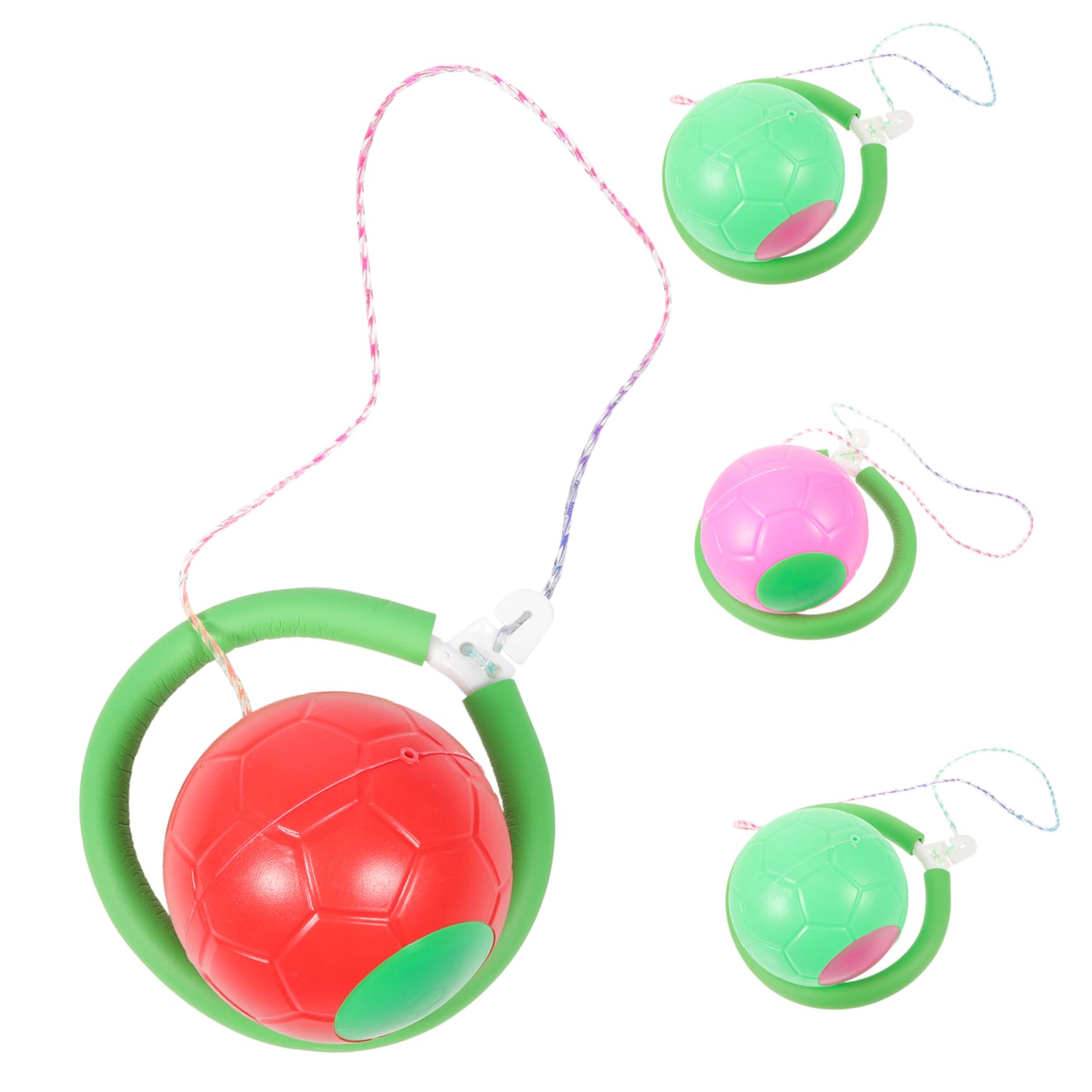 Toddmomy 4 Pcs Ball for Fun Bouncing Balls for Easy to Use One Legged Swinging Activity Great Present for Boys and Colors Random Color
