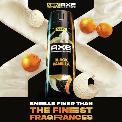 Axe Fine Fragrance Collection Premium Body Spray Black Vanilla With Orange + Sandalwood 3 Count With 72H Odor Protection Aluminum-Free 4 Oz thumb #2