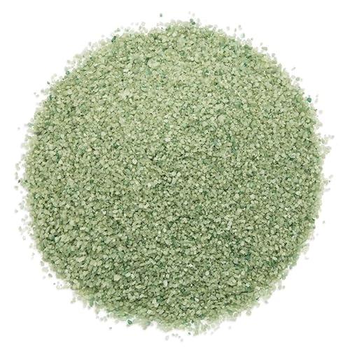 GRAN VELADA Sable grossier vert olive : décoration polyvalente et créative pour travaux manuels et centres de table. Granulométrie 0-2 mm, idéal pour bougies, bouteilles et désodorisants | 1000 g