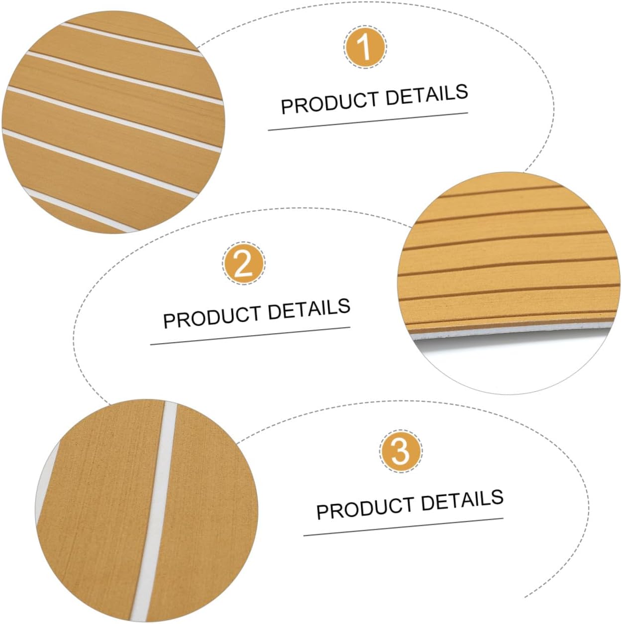 BESPORTBLE 1 Roll Non Slip Eva Faux Boat Decking Mat Self Adhesive Yacht Flooring Rug Heat Resistant Mat Easy to Clean for Boat Decoration