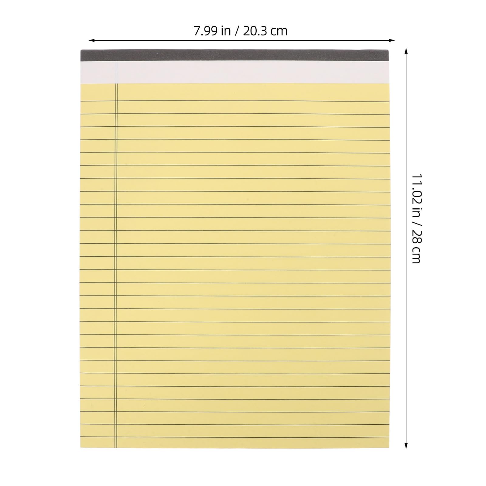 TOYANDONA Blocco Note Legale Quotidiano Doppia Faccia Carta Gialla 10 Pezzi 30 Pagine Quaderno Perforato Memo Pad per Scuola Ufficio