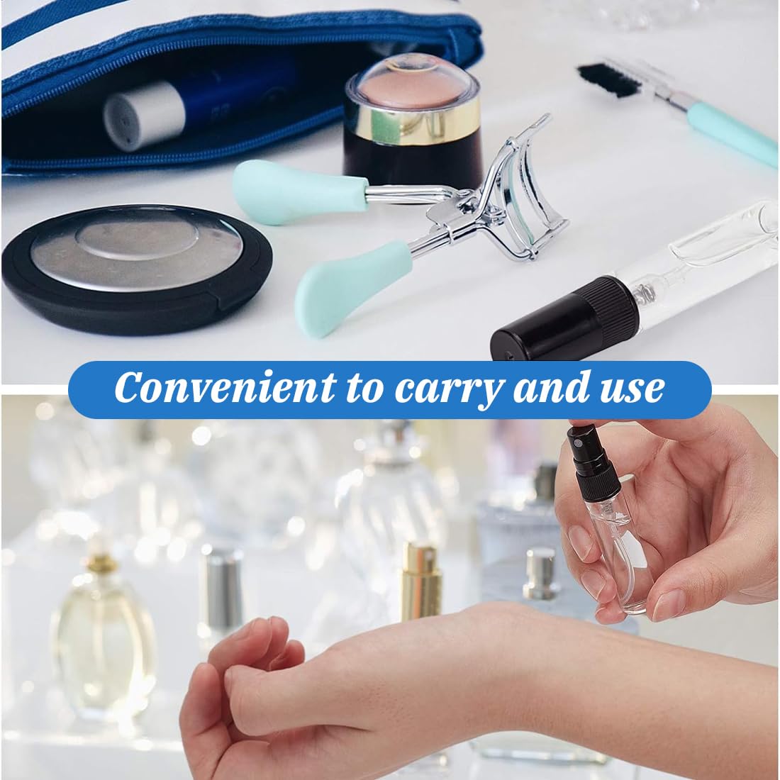 15 Piezas 5ml Botella Spray,Botella de Spray rellenable Vacío Pequeña,Botellas Aerosol Vacío Plástico,Botella de Pulverizadora Transparente Portátil,para Aceites Esenciales, Limpieza, Perfume