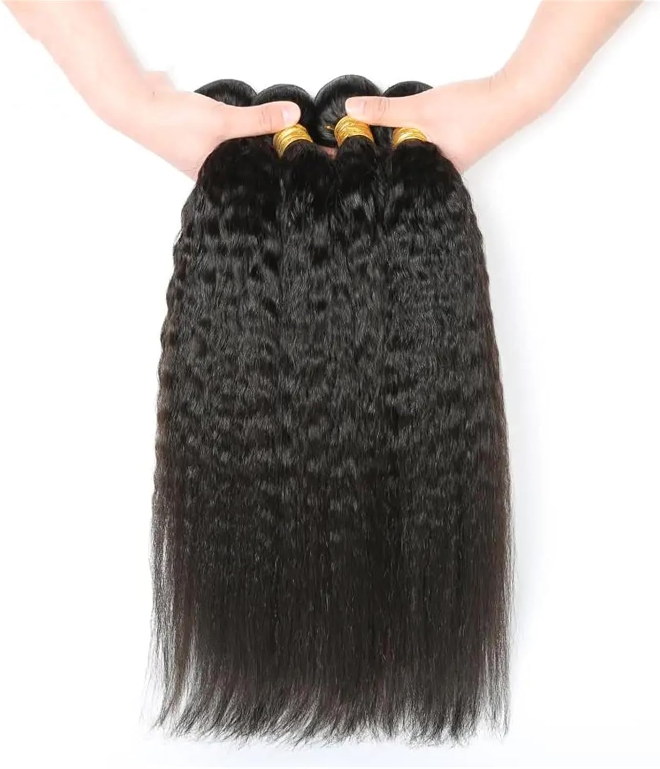 変態ストレートバンドル 1/3/4 個レミーヘアバンドル厚いナチュラルブラック 100% 人毛エクステンション 12 14 16