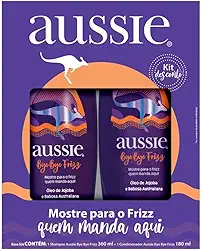 Kit Aussie Bye Bye Frizz Shampoo 360ml Condicionador 180ml