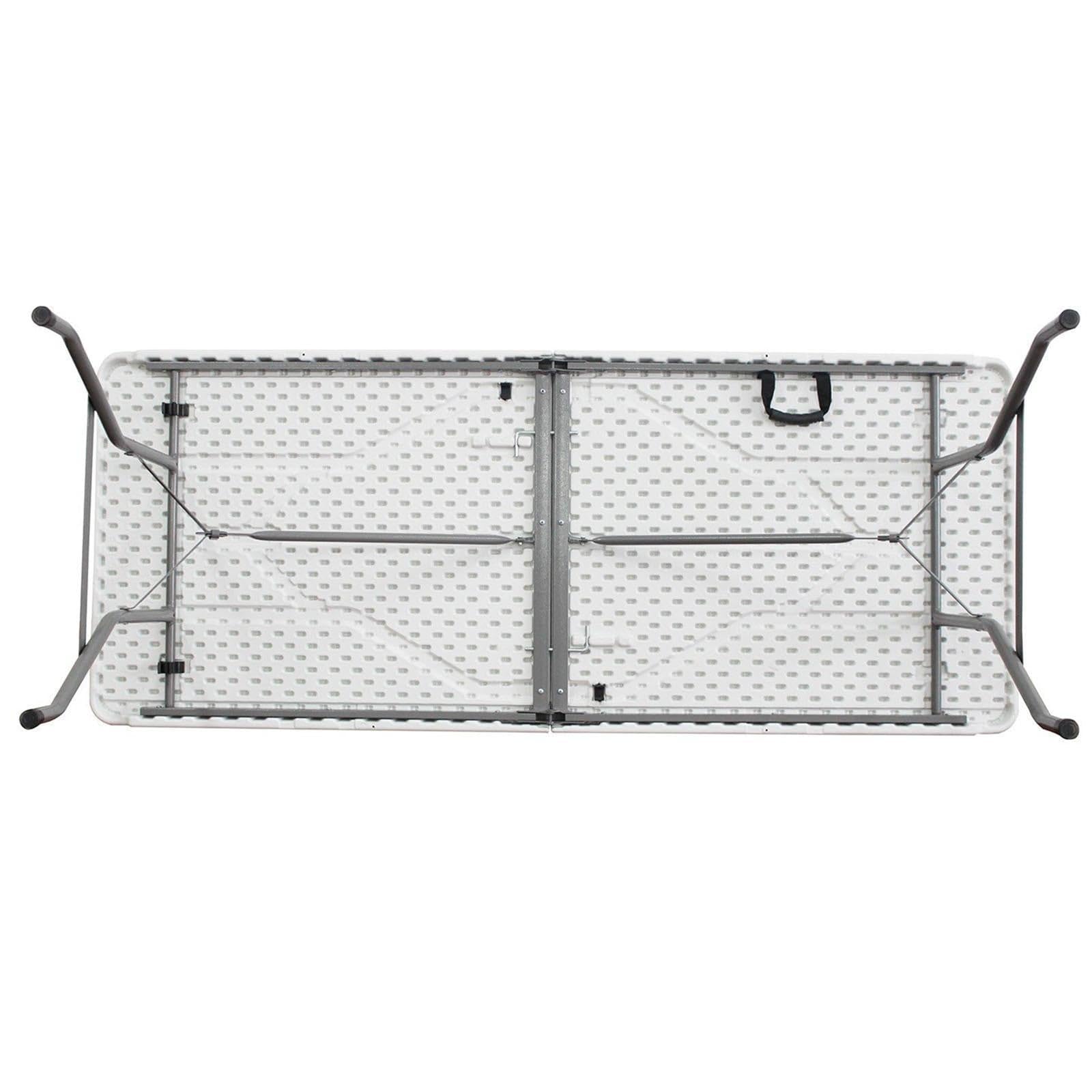 Decor Space Tavolo pieghevole da catering e campeggio a valigetta con maniglia (240 x 74 cm)