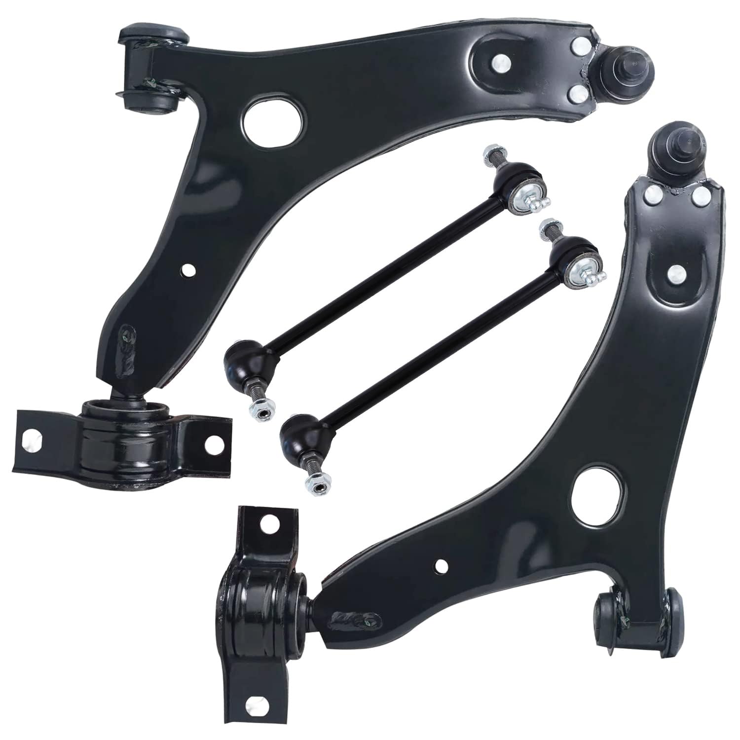 Detroit Axle - 4pc Front Control Arms Sway Bars for 2004-2011 Ford Focus