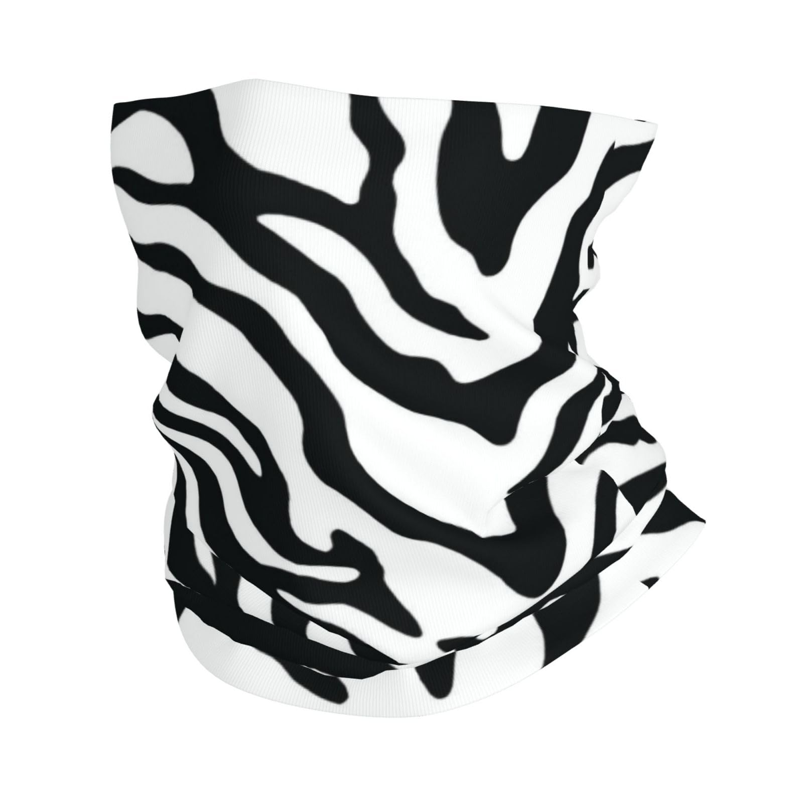Poadnly Unisex As Picture Zebras Print, Bandana Neck Gaiter Soft Face Cover Neck Warmer Tube Half Face Mask
