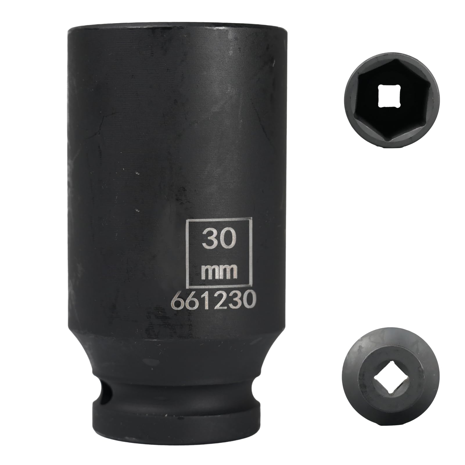 Flewdart 30mm deep Impact Socket 1/2 Drive, 30 mm 1/2" Square Drive 6 Point Cr-Mo, 78mm Length (1/2 30mm) — image 1