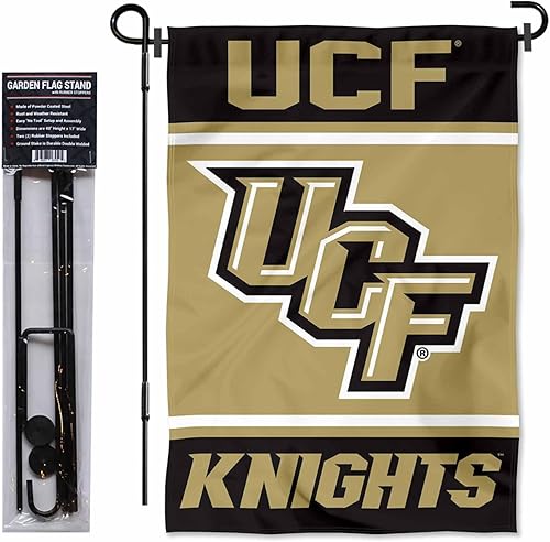 College Flags & Banners Co. Central Florida Knights - Bandera de jardín y soporte para poste de Estados Unidos