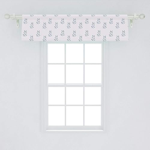 Miniatura 2 de Ambesonne Northwoods Window Valance, Simple Pattern with Meadow Herbs and Seasonings Country Life Inspired, Curtain Valance for Kitchen Bedroom