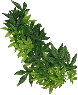 Hemobllo Grandes Plantas De Esconder Répteis Para Habitats De Répteis Decoração De Habitats De Répteis Artificiais Para Plantas De Terrário Rattan Falso Para Plantas De Répteis Para