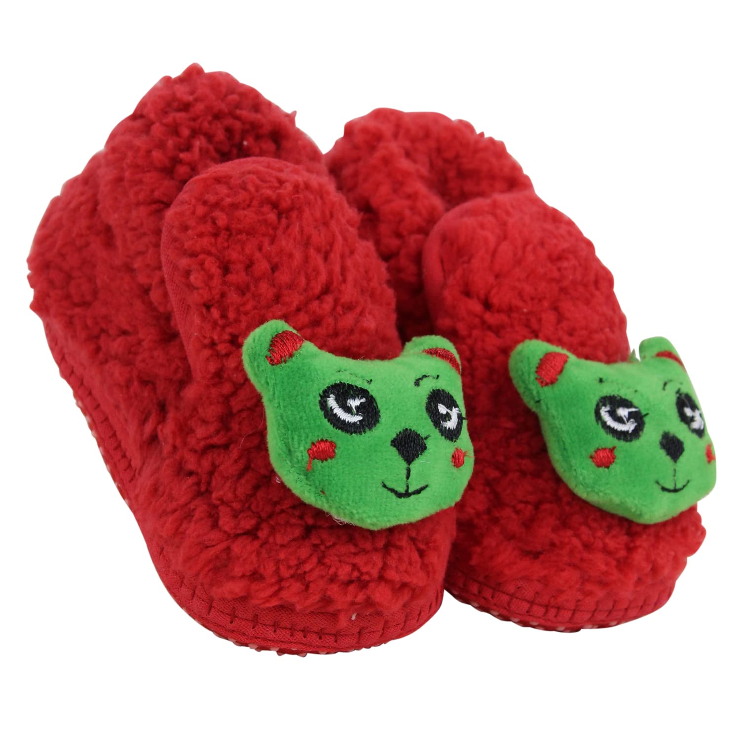Neska Moda 6 To 12 Months Baby Boys & Girls Cotton and Fur Animal Face Booties (Red)-BT1520 (B0BNLLN84P) Amazon Price History, Amazon Price Tracker