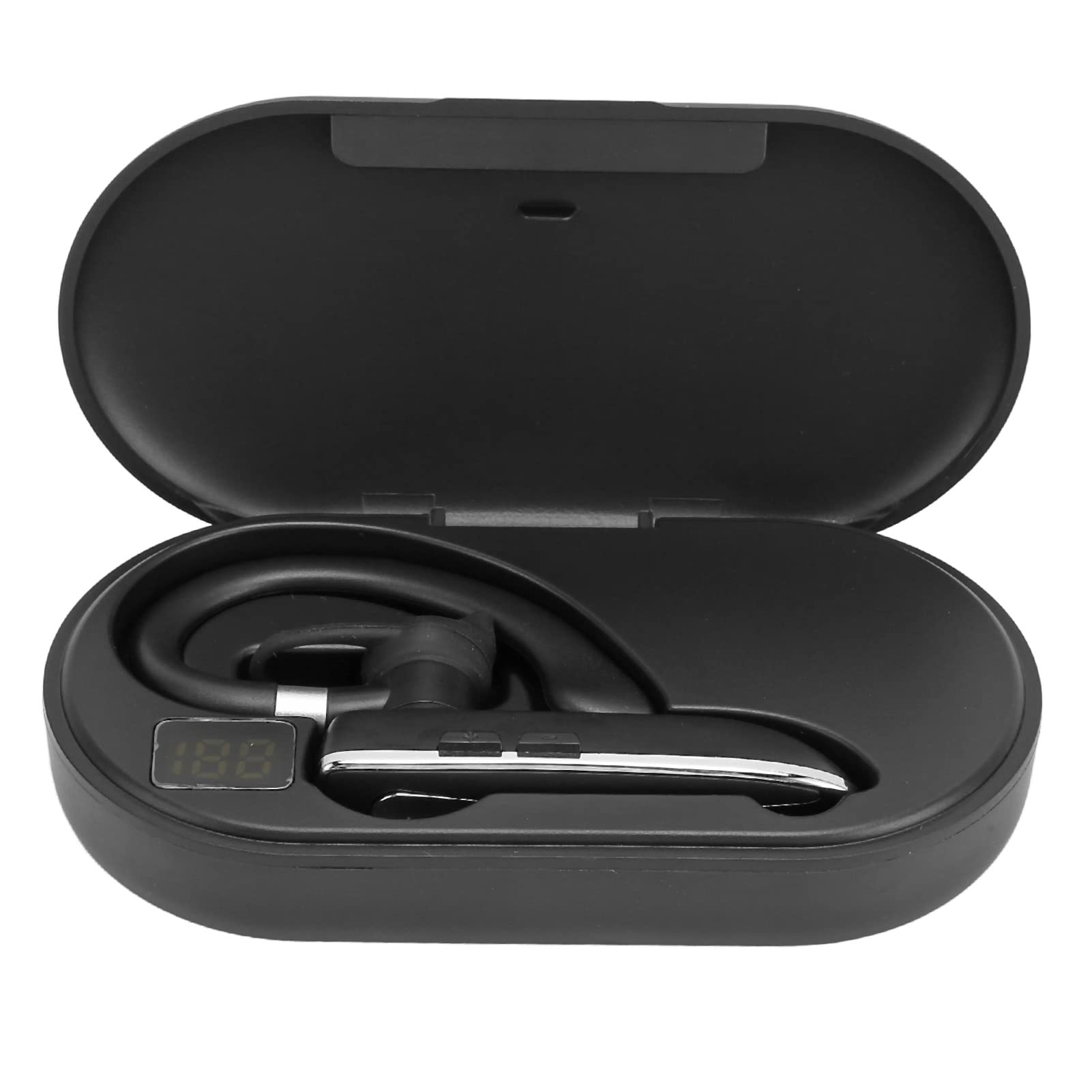 Auricolari Sportivi con Custodia di Ricarica, Auricolari per Telefoni Cellulari con Cancellazione del Rumore, Vivavoce, Microfono Integrato, Auricolare Wireless a Orecchio Singolo per Guidare Sport
