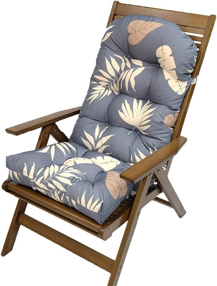 MCOSU Garden Chair Cushions Patio Chair Seat Pad Outdoor Waterproof High Back Patio Cushions Indoor/Outdoor Furniture Chair Cushions Pads with Straps, Seasonal All Weather Replacement(Color:3#)