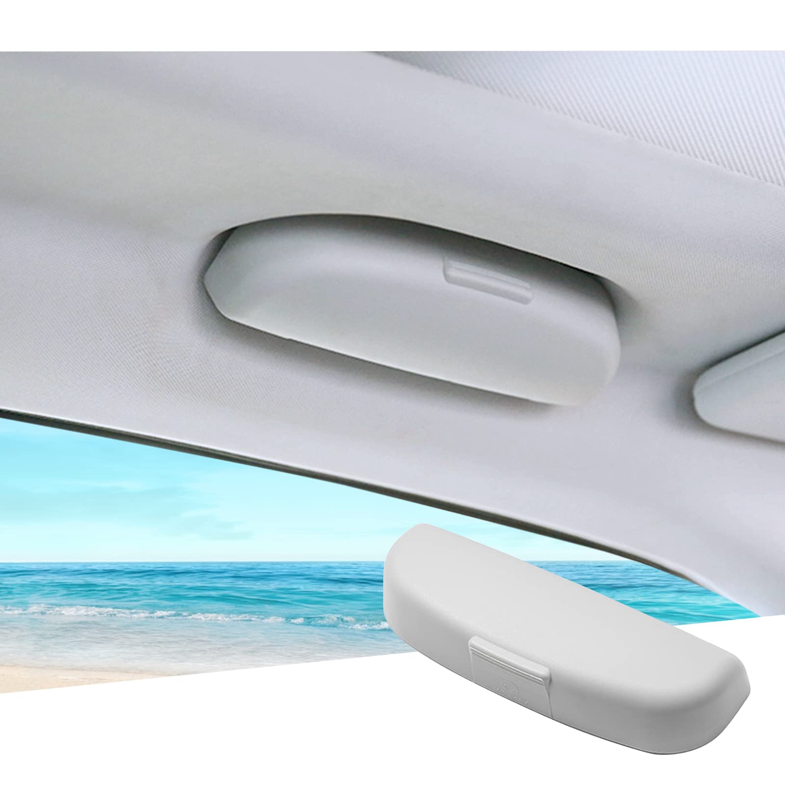 GAFAT Compatibile con Jeep Renegade 2015-2025 2026 Porta Occhiali da Sole, Accessori Renegade BU 4x4 4xe Hybrid Custodie occhiali Contenitore Organizer Tuning (Grigio)