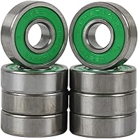Vista 14 de Amphetamine Skateboard Speed Bearings - Set of 8 - Choose From Ceramic, Stainless Steel, Abec 5, 7 - Fits all Skateboard Wheels - Pre-Lubricated