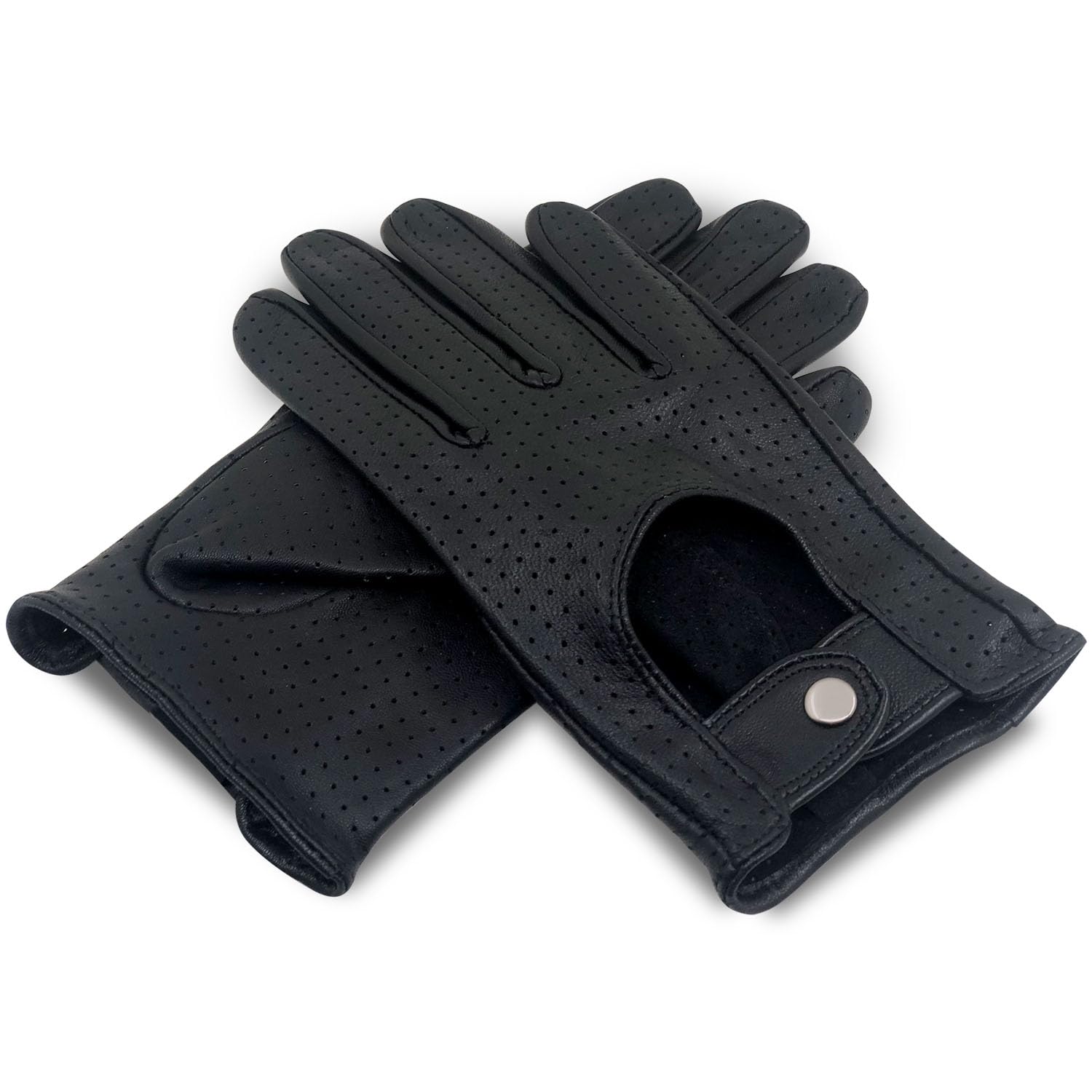 Gants de conduite en cuir sans doublure pour femme – Peau d'agneau italien douce et fine