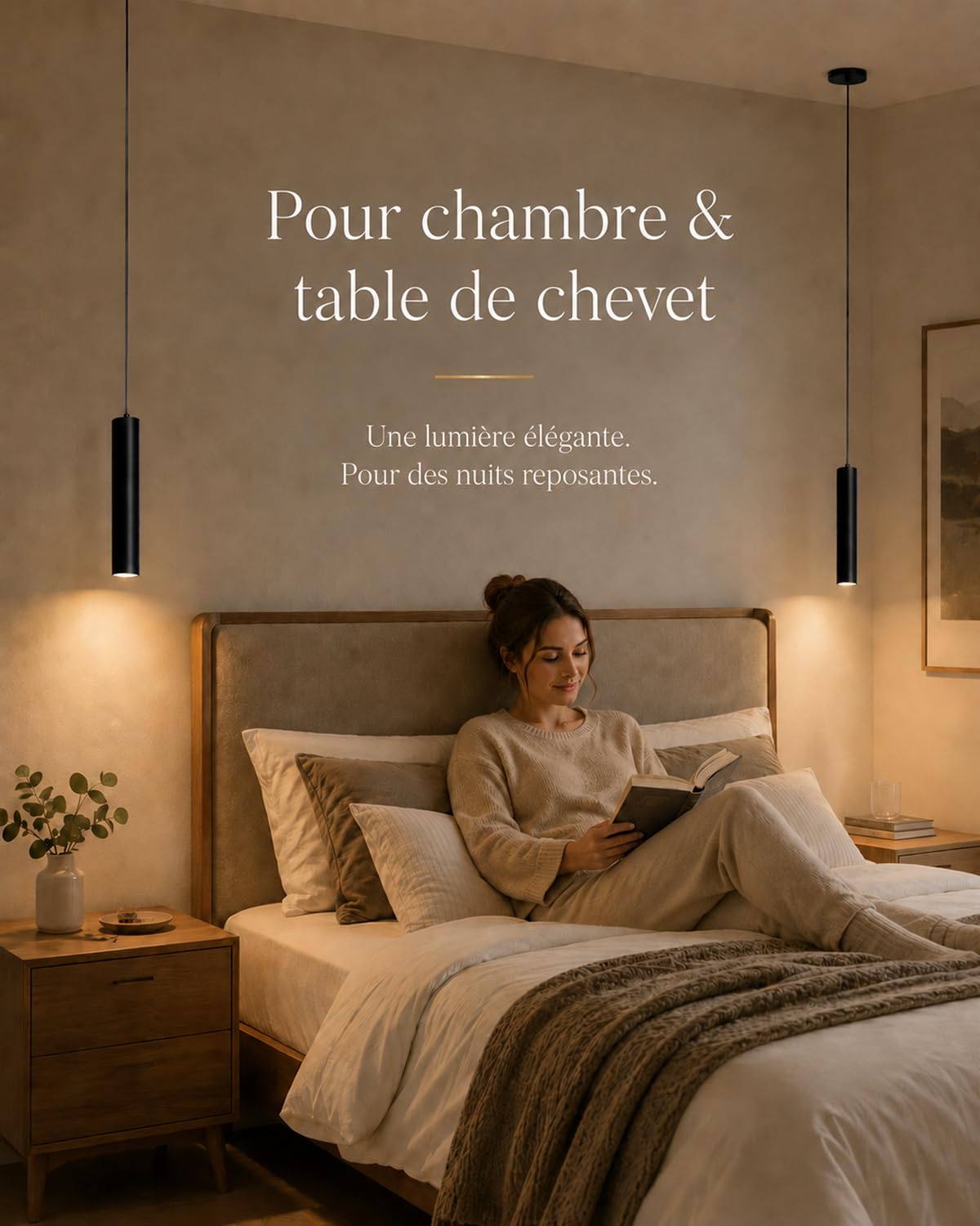 ACMHNC Suspension luminaire GU10, luminaire suspendu Noir pour Cuisine | 10W 3000/4000/6000 K, Aluminium, Hauteur Réglable 120cm, Pour Chambre ou Comptoir, Ø6 x 30 cm