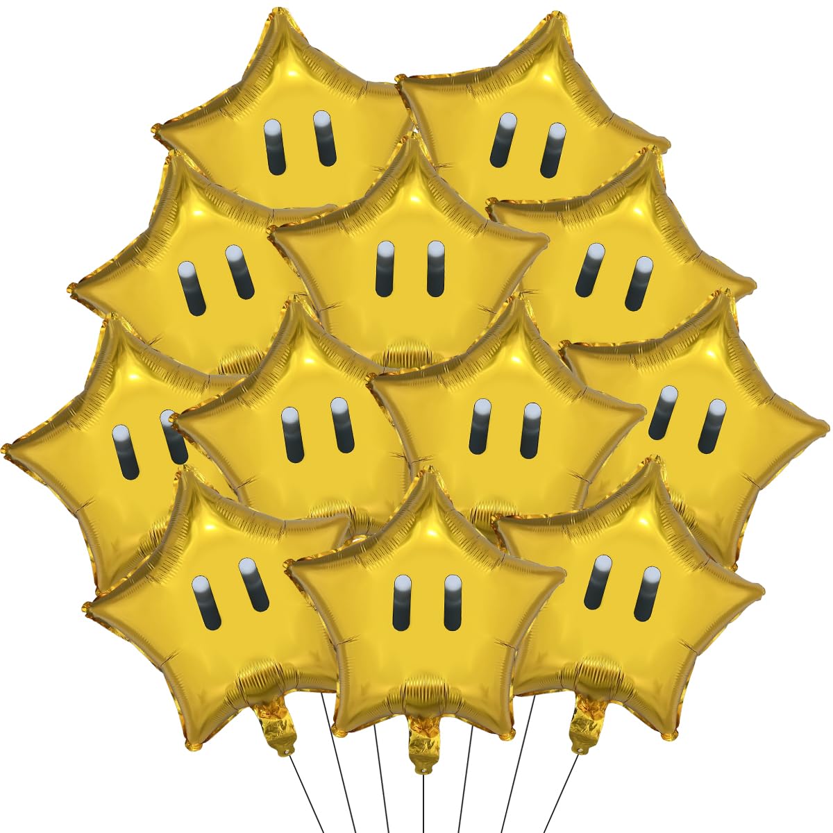 12PCS Gold Birthday Balloons，Yellow Balloons Kids Birthday Party Decorations Supplies