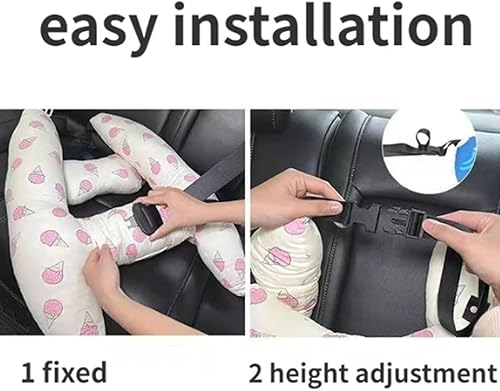 Miniatura 4 de xiteluo Forma de H - Soporte de cabeza para dormir de coche para niños, almohadas de viaje para asiento de automóvil, almohada en forma de H para