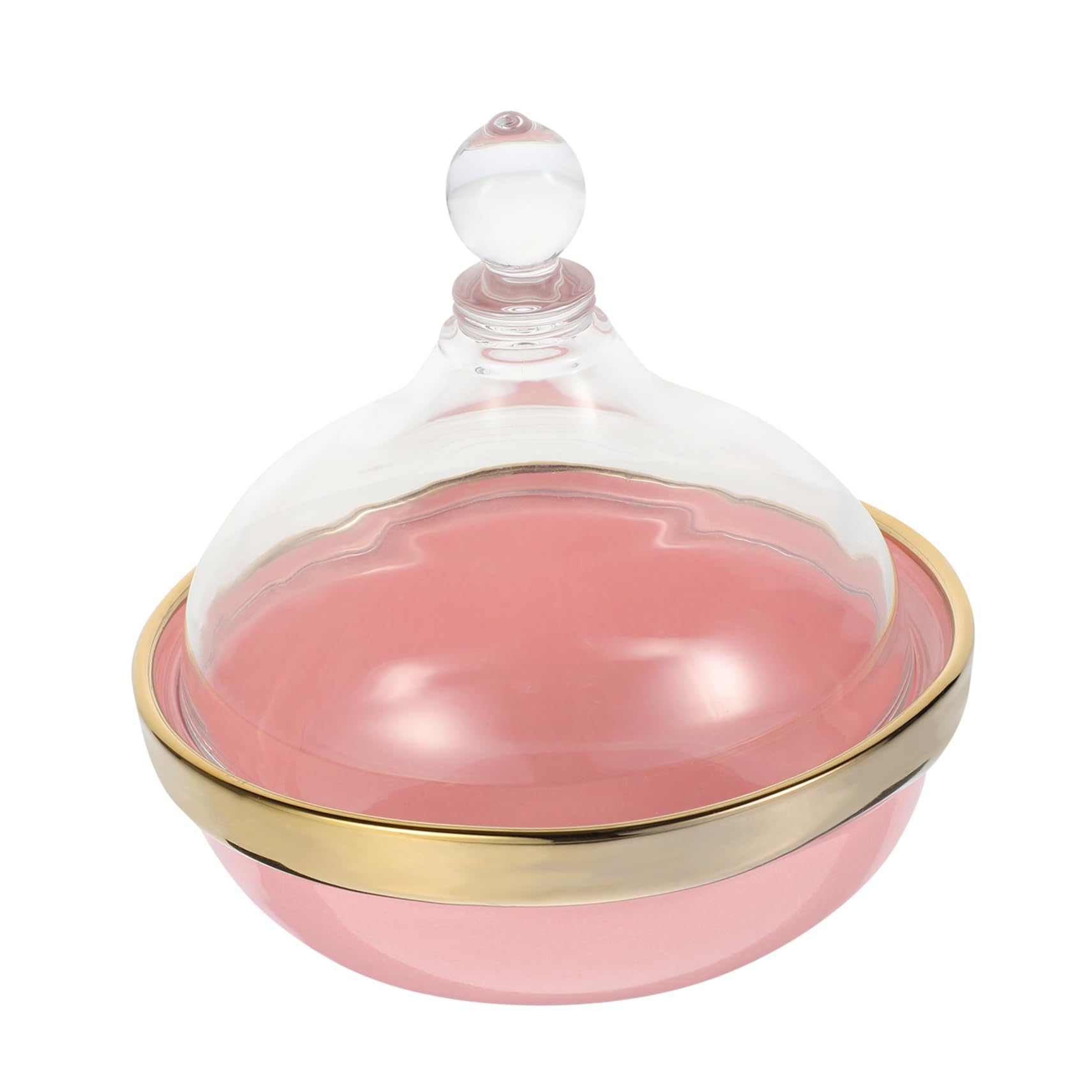 COLLBATH Dessert Bowl Decorate Food Bowl Bowls with Lids Fruit Bowl Ceramic Ramekin Snacks Bowl Ceramic Food Container Bowl for Dessert Porcelain Ramekin Snacks Serving Bowl Pink Ceramics