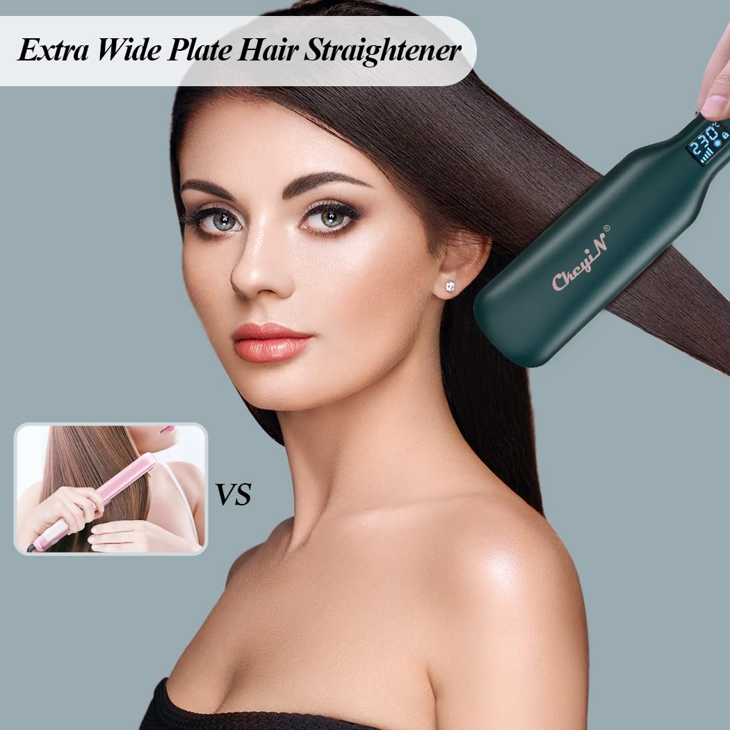 Buy CkeyiN Hair Straightener,Titanium Extra Wide Plates Professional