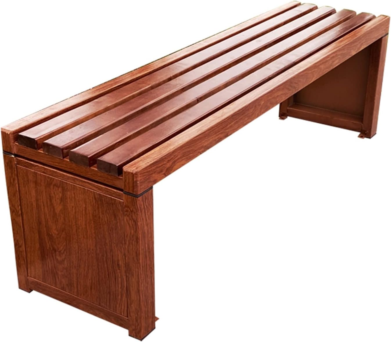 GUAWJRZDP Weatherproof Park Bench Durable Solid Wood Thick Metal Frame