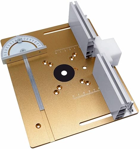 Miniatura 7 de Placa de inserción de mesa de enrutador Aleación de aluminio Fresado de madera Flip Board Máquina de recorte Grabado Herramienta auxiliar Bancos de