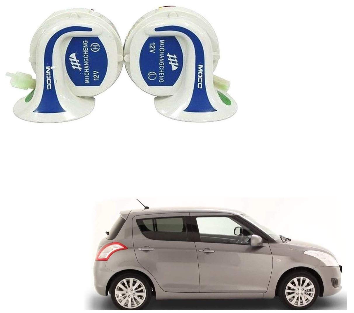 KOZDIKOKozdiko Mocc Car 18 in 1 Digital Tone Magic Horn Set of 2 for Maruti Suzuki Swift