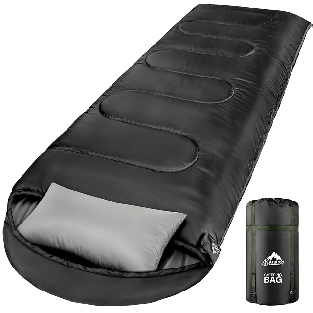 MEREZA 0 Degree Winter Sleeping Bag for Adults Kids with Pillow Cold Weather Sleeping Bag for 4 Season