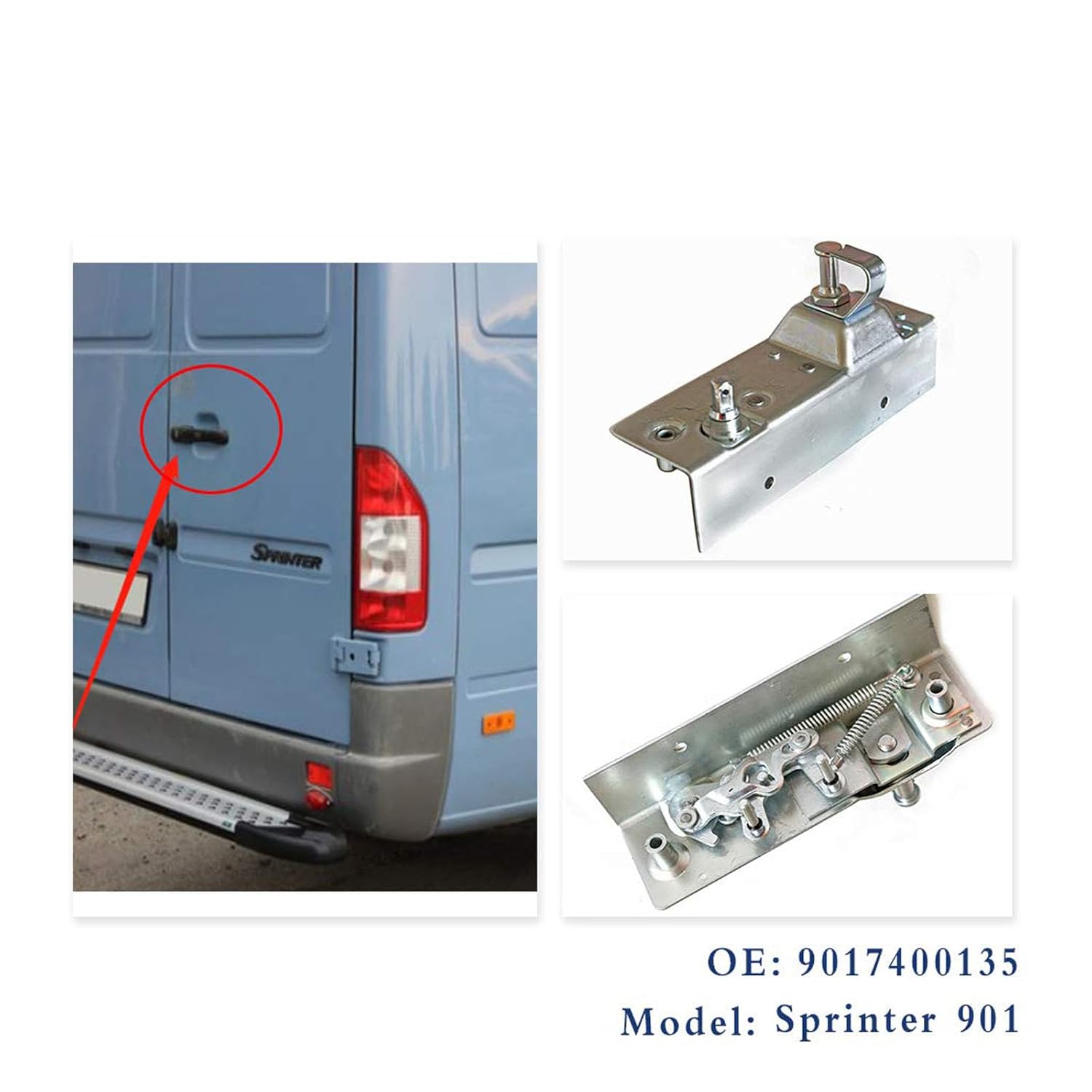 MP&PV Auto Parts Sprinter Door Lock Rear Back Door Actuator Mechanism for Dodge Freightliner Mercedes Van Sprinter W901 VW Crafter 1996-2006 OE 9017400135
