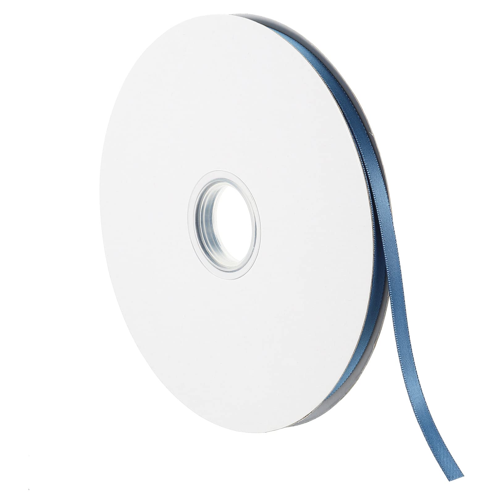 PATIKIL 0.28 Inch Wide 100 Yards Satin Ribbon, Double Face Solid Crafts Roll for Party Home DIY Wrapping Decoration Smoky Blue