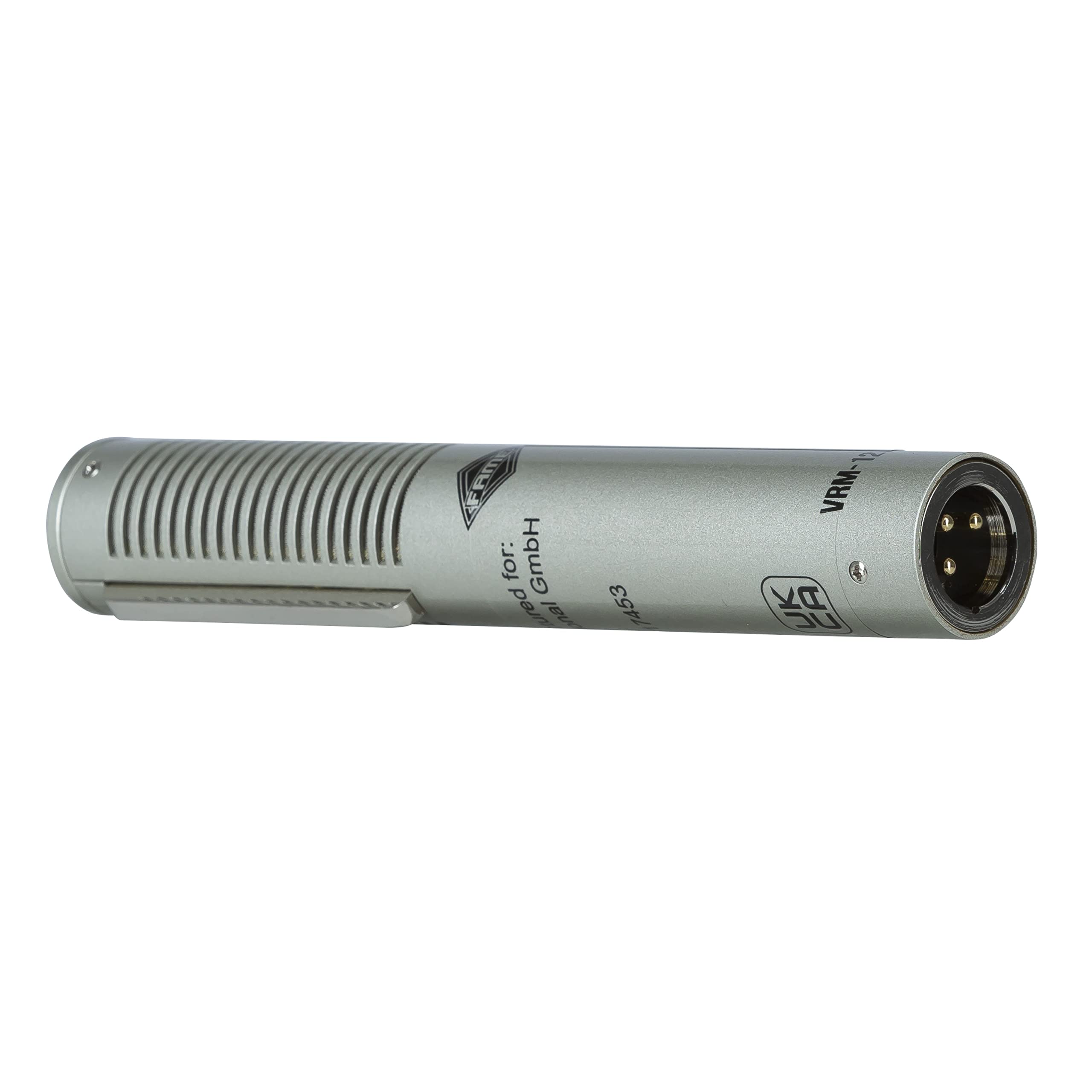 Fame Audio Pro Series VRM-12, Bändchenmikrofon in Silber, Richtcharakteristik Acht, XLR 3 Pol Anschluss, inklusive Etui, Ideal für Studioaufnahmen, Instrumenten und Gesang