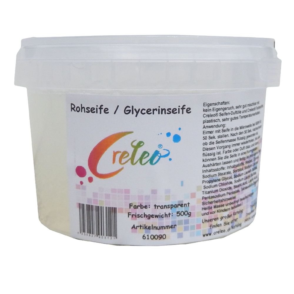 Glycerinseife Transparent 1kg Zum Selbermachen – Rohseife Für Seifenherstellung, Mikrowellengeeignet, Geruchlos