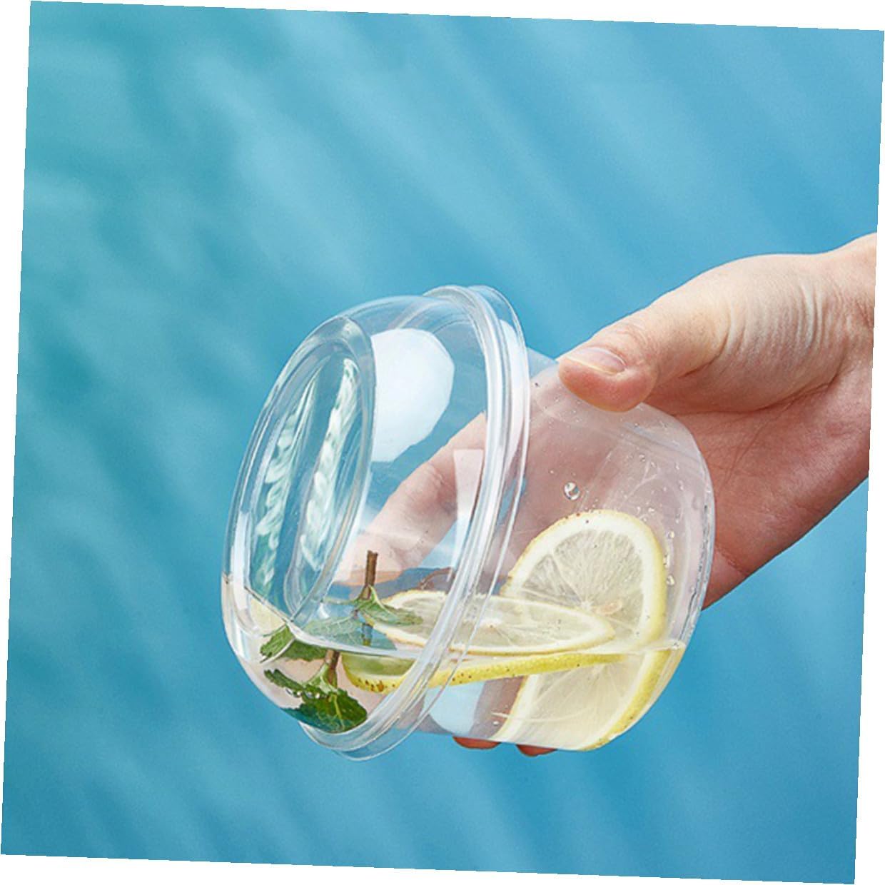 Baluue 360ml Dessert Packaging Box with Lid, Small Food Storage Container for Pastry, Salad, and Fruit, Single Cupcake Carrier for Takeout and Party Use