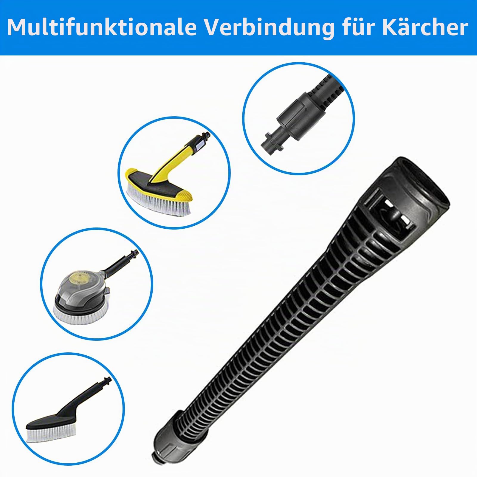 Sprühlanze Verlangerung, Hochdruckreiniger Zubehör für Karcher K2 K3 K4 K5 K6 K7, Strahlrohr für Hochdruckreiniger, 0.4M Verlangerung, Ersatz Sprühpistolen-Verlangerungsstange, 2 Stück
