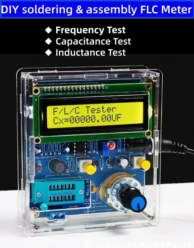 DIY Frequency, Inductance & Capacitance Meter Soldering Practice kit, Complete Soldering Project kit with Components, PCB & Enclosure, Perfect for Electronics Enthusiasts & Beginners - Image 3