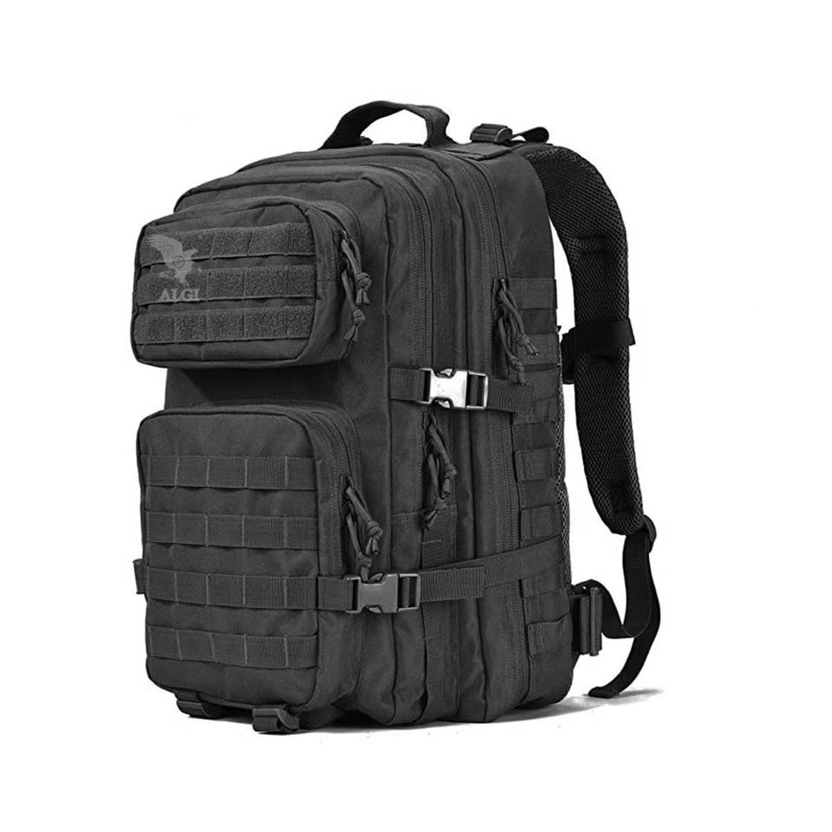 ALGI Zaino Militare Tattico Medium con sistema MOLLE 50 Litri Nero