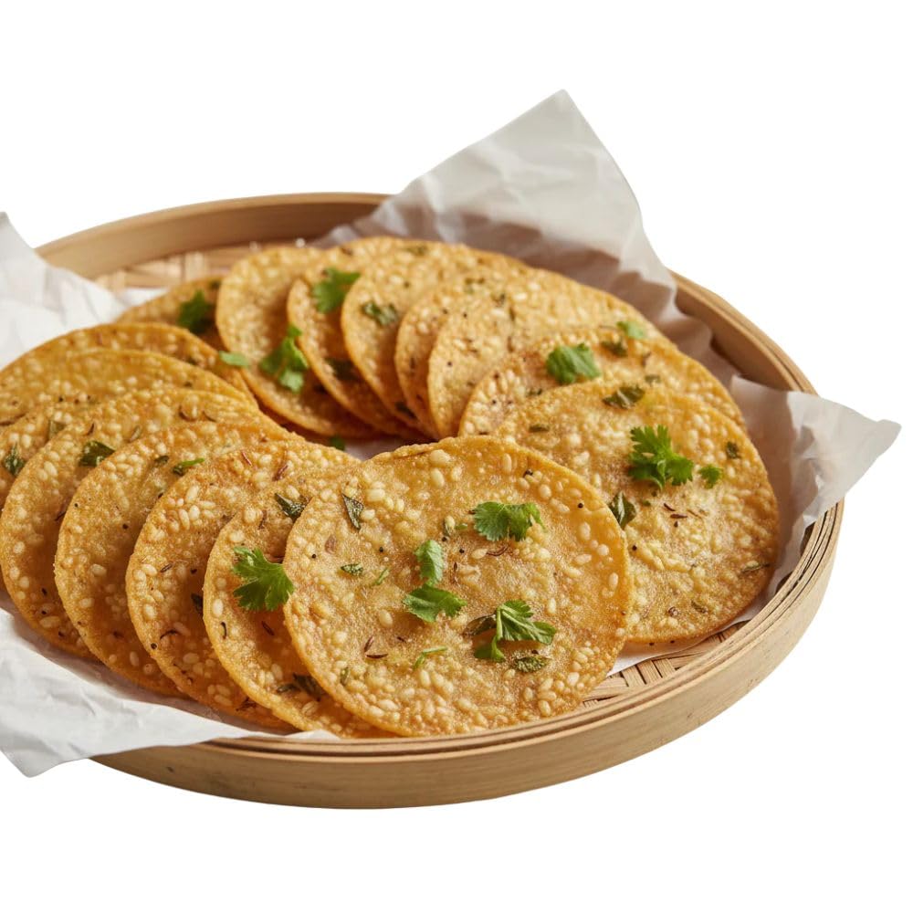 Godavari Vantillu Kothimeera Chekkalu (Coriander Rice Crackers) - Chana Dal, Sesame, No Preservatives, Handcrafted (Authentic Andhra Telugu Coriander Nippattu)-picture-14