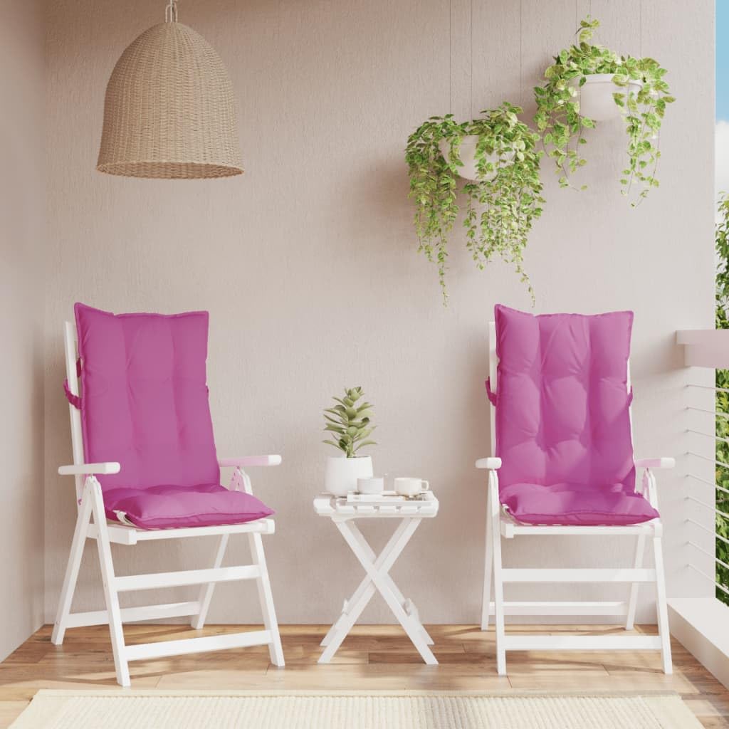vidaXL Hochlehner-Auflagen 2 STK. Rosa Oxford-Gewebe