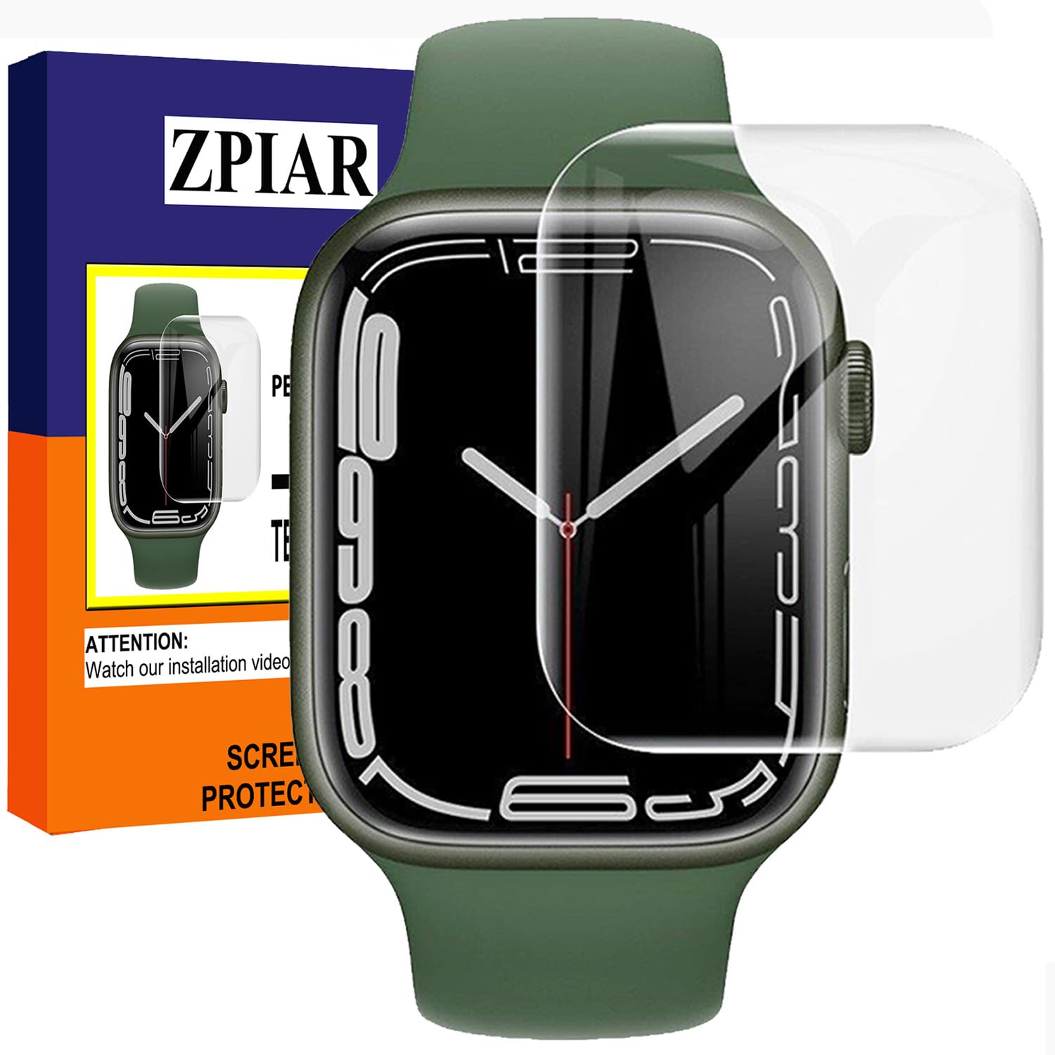 ZPIAR for Apple Watch SE 3/2 Series 6/5/4 44mm Tempered Glass Screen Protector, Bubble Free, Easy Installation, Anti-Scratch, Waterproof HD Film (2