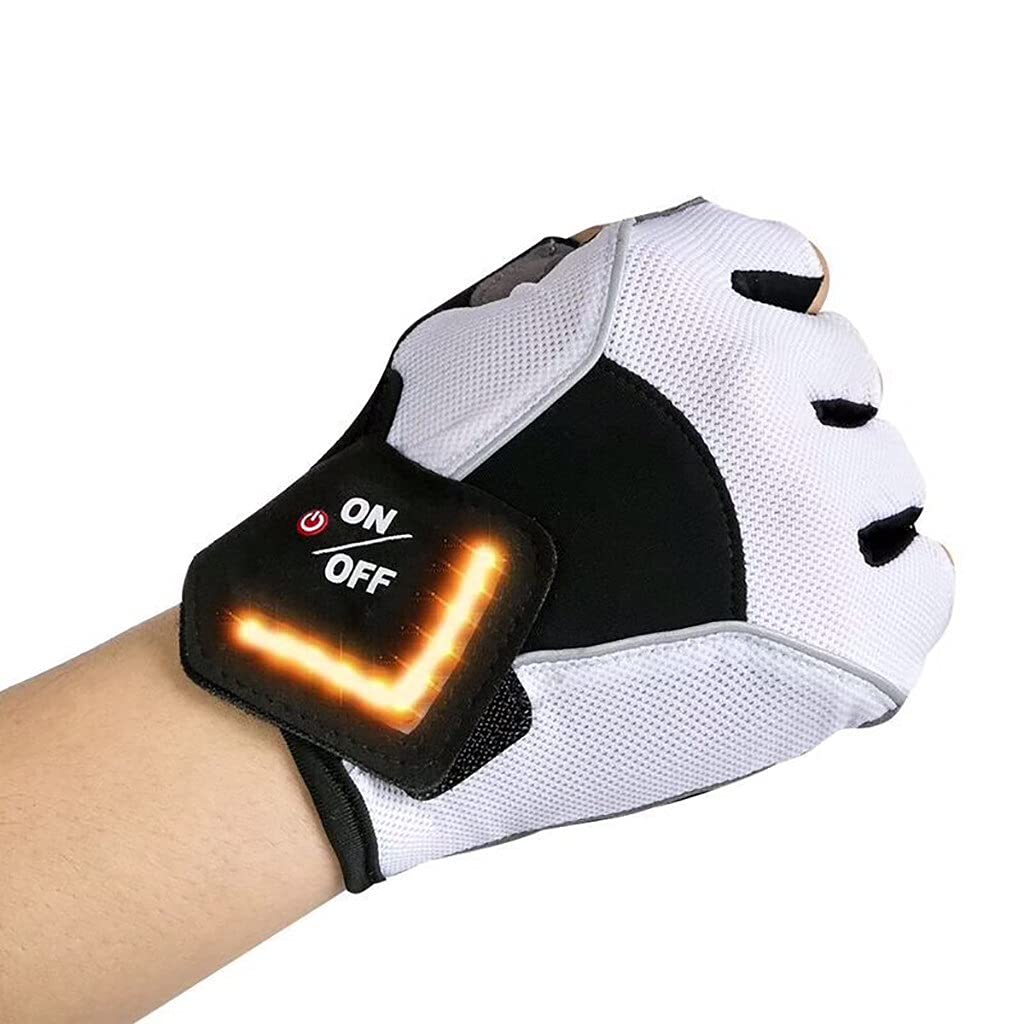Motorrad Handschuhe Intelligente Halbfinger-Straße Fahrradhandschuhe mit Blinker, um automatische Sensorhandschuhe rutschfeste Outdoor-Sporthandschuhe zu drehen Motocross Handschuhe Fashion