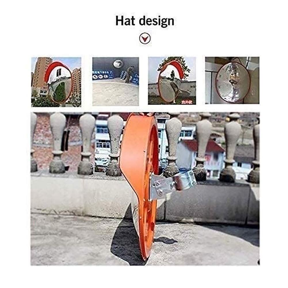 Miroir convexe de sécurité, Tailles multiples de surveillance extérieure miroir convexe sécurité du trafic(80cm)